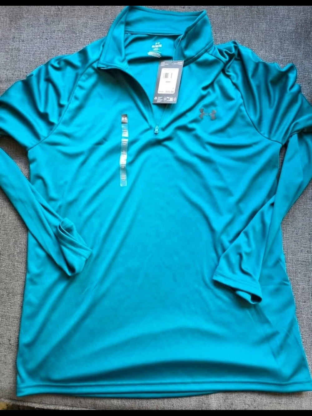 Under Armour Teal 1/4 Zip Performance Pullover